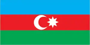 The official flag of the Azerbaijani nation.