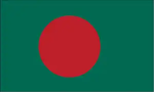 The official flag of the Bangladeshi nation.