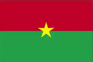 The official flag of the Burkinabe nation.