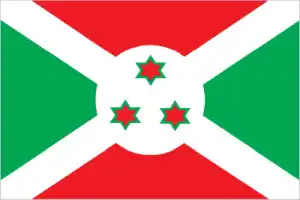 The official flag of the Burundian nation.