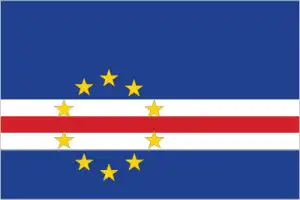 The official flag of the Cabo Verdean nation.