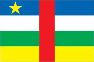 The official flag of the Central African nation.