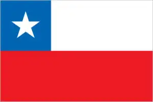 The official flag of the Chilean nation.