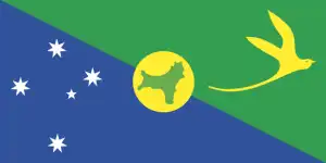 The official flag of the Christmas Island nation.