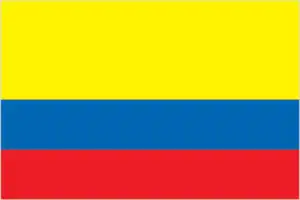 The official flag of the Colombian nation.