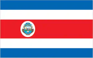 The official flag of the Costa Rican nation.