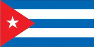 The official flag of the Cuban nation.