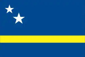 The official flag of the Curacaoan; Dutch nation.