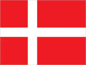 The official flag of the Danish nation.