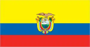 The official flag of the Ecuadorian nation.