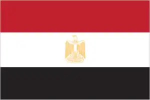 The official flag of the Egyptian nation.