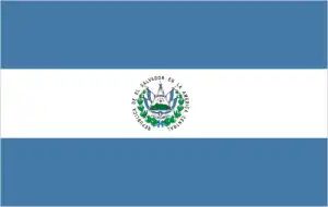 The official flag of the Salvadoran nation.
