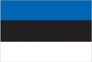 The official flag of the Estonian nation.
