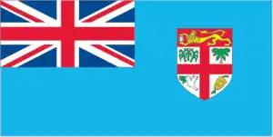 The official flag of the Fijian nation.