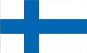 The official flag of the Finnish nation.