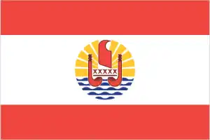 The official flag of the French Polynesian nation.