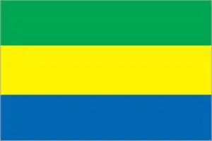 The official flag of the Gabonese nation.
