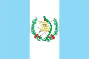 The official flag of the Guatemalan nation.