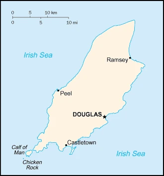 The overview map of the Manx national land.