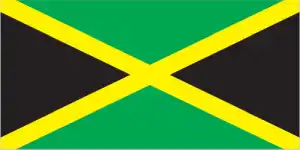 The official flag of the Jamaican nation.