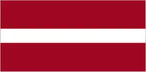 The official flag of the Latvian nation.