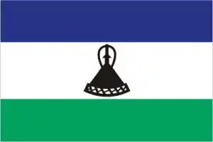The official flag of the Basotho nation.