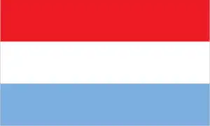 The official flag of the Luxembourg nation.