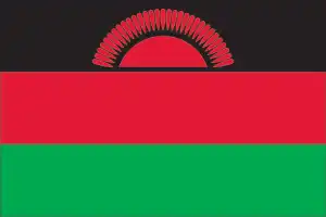 The official flag of the Malawian nation.