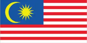 The official flag of the Malaysian nation.