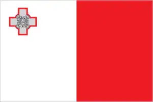 The official flag of the Maltese nation.