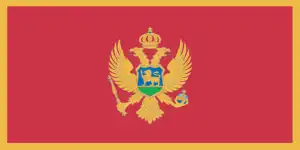 The official flag of the Montenegrin nation.