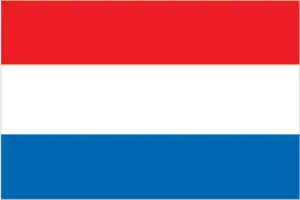The official flag of the Dutch nation.