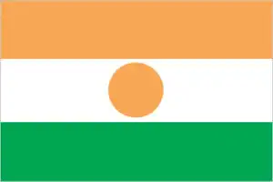 The official flag of the Nigerien nation.