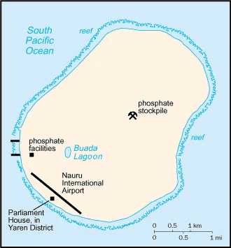 The overview map of the Nauruan national land.