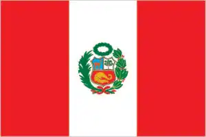 The official flag of the Peruvian nation.