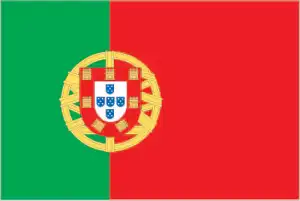 The official flag of the Portuguese nation.