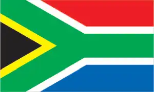 The official flag of the South African nation.