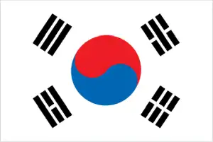 The official flag of the Korean nation.