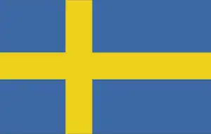 The official flag of the Swedish nation.