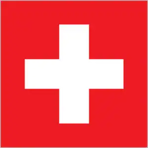 The official flag of the Swiss nation.