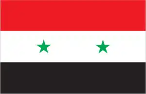 The official flag of the Syrian nation.
