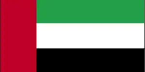 The official flag of the Emirati nation.