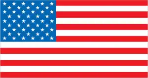 The official flag of the American nation.