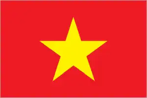 The official flag of the Vietnamese nation.